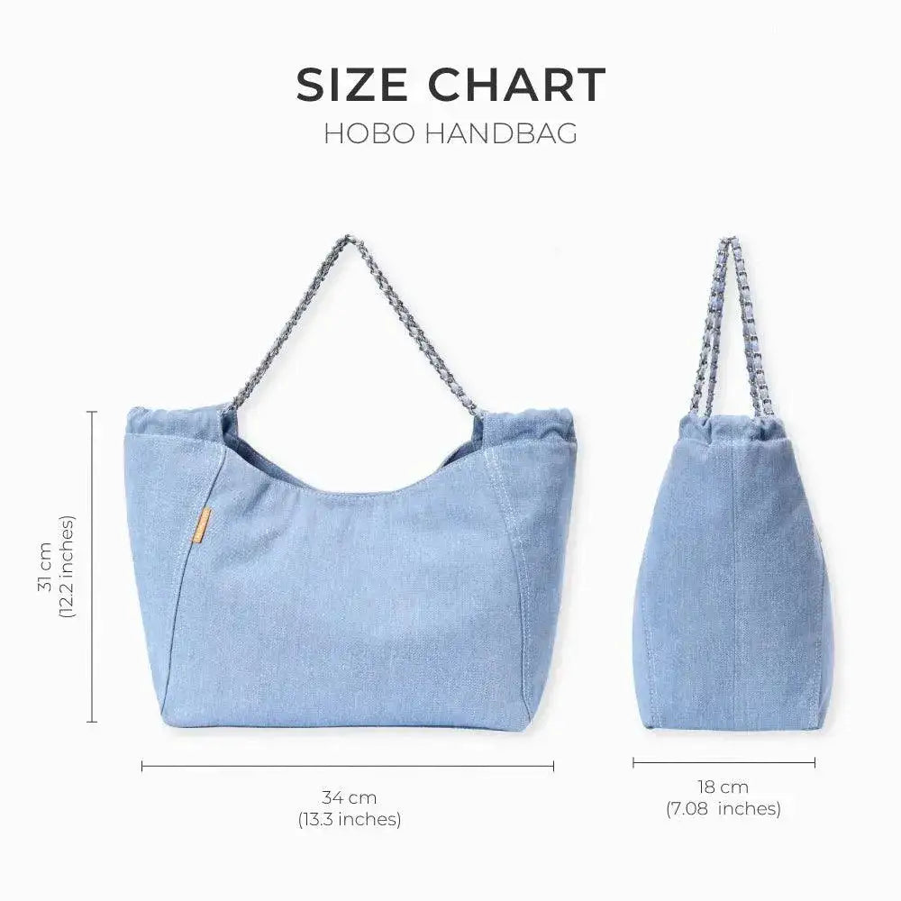 Harper Confident Hobo Blue Handbag - Lino Perros
