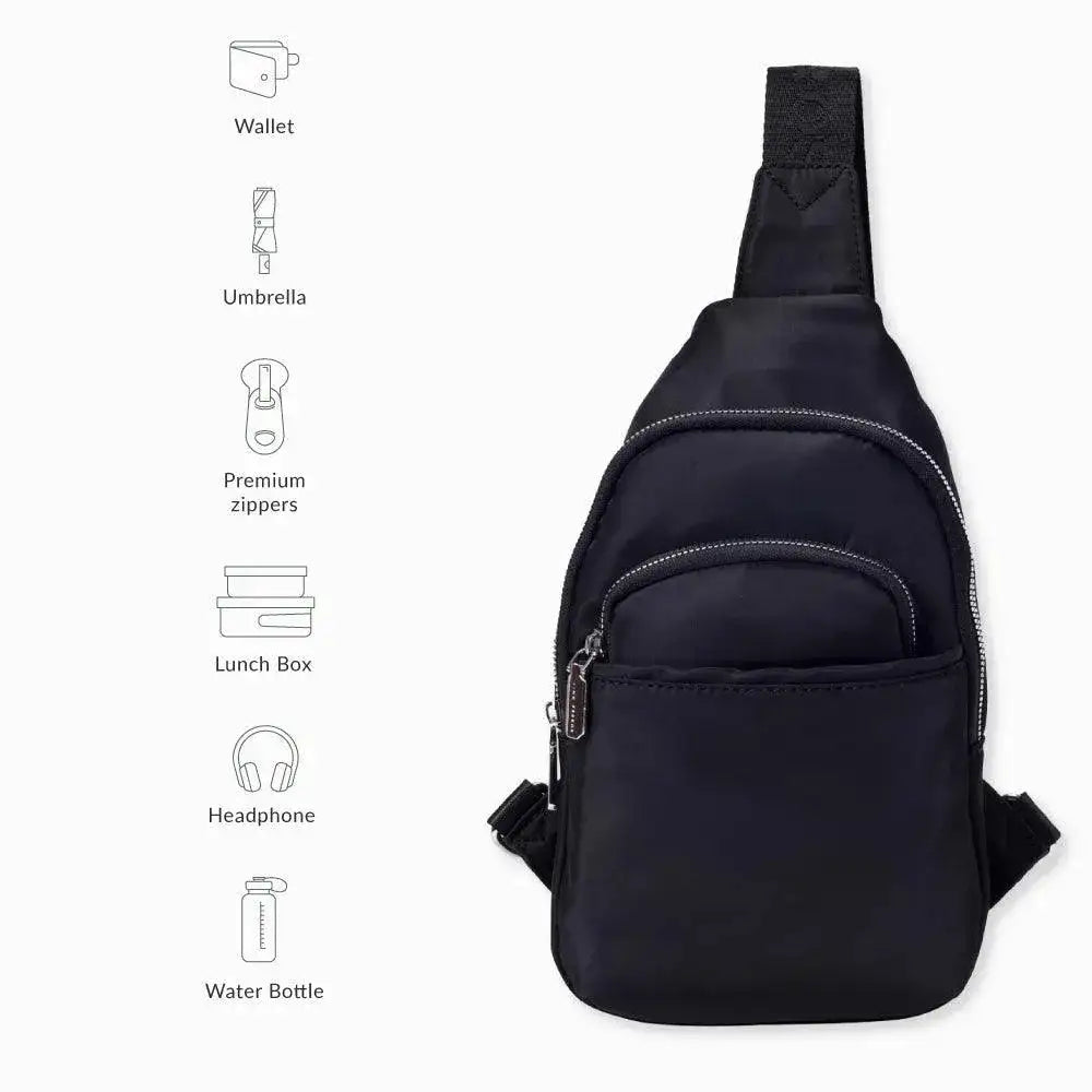 Harper Essential Black Crossbody Bag - Lino Perros