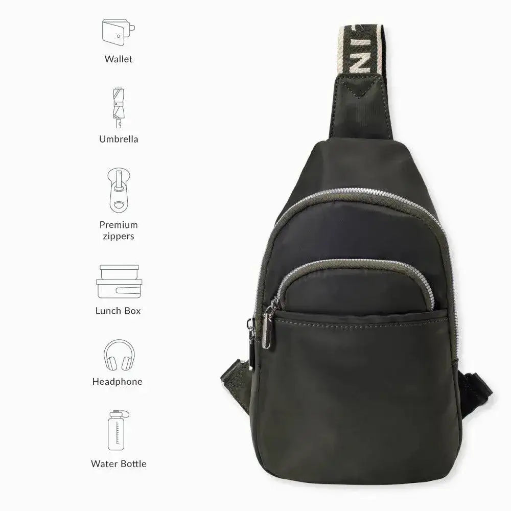 Harper Essential Olive Crossbody Bag - Lino Perros
