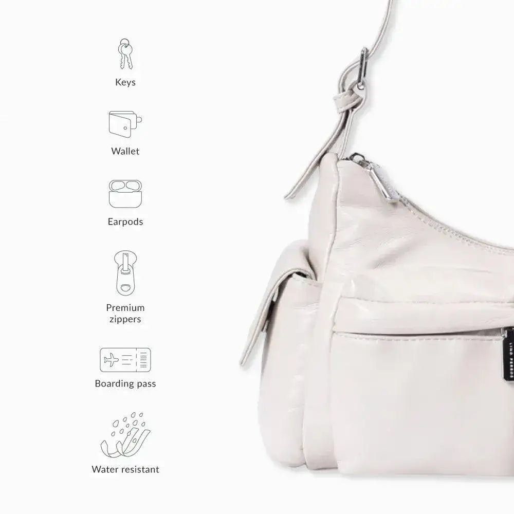 Harper Essential White Shoulder Bag - Lino Perros