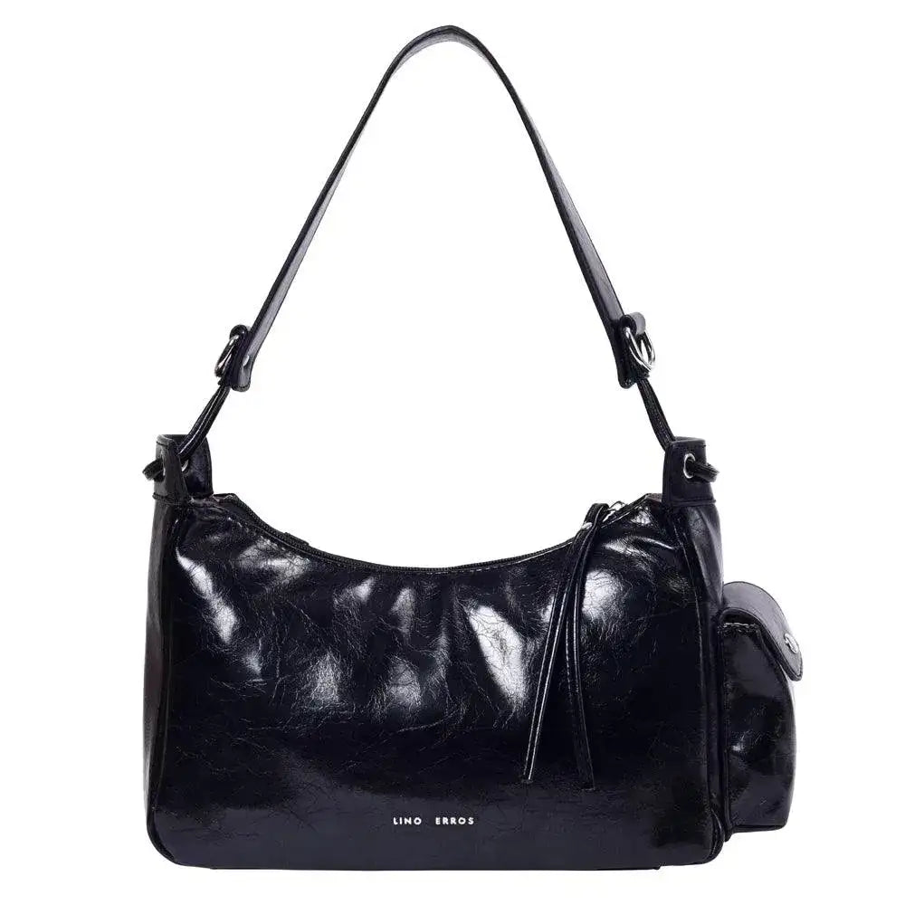 Harper Utility Black Shoulder Bag - Lino Perros
