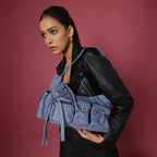 Harper Utility Blue Shoulder Bag - Lino Perros