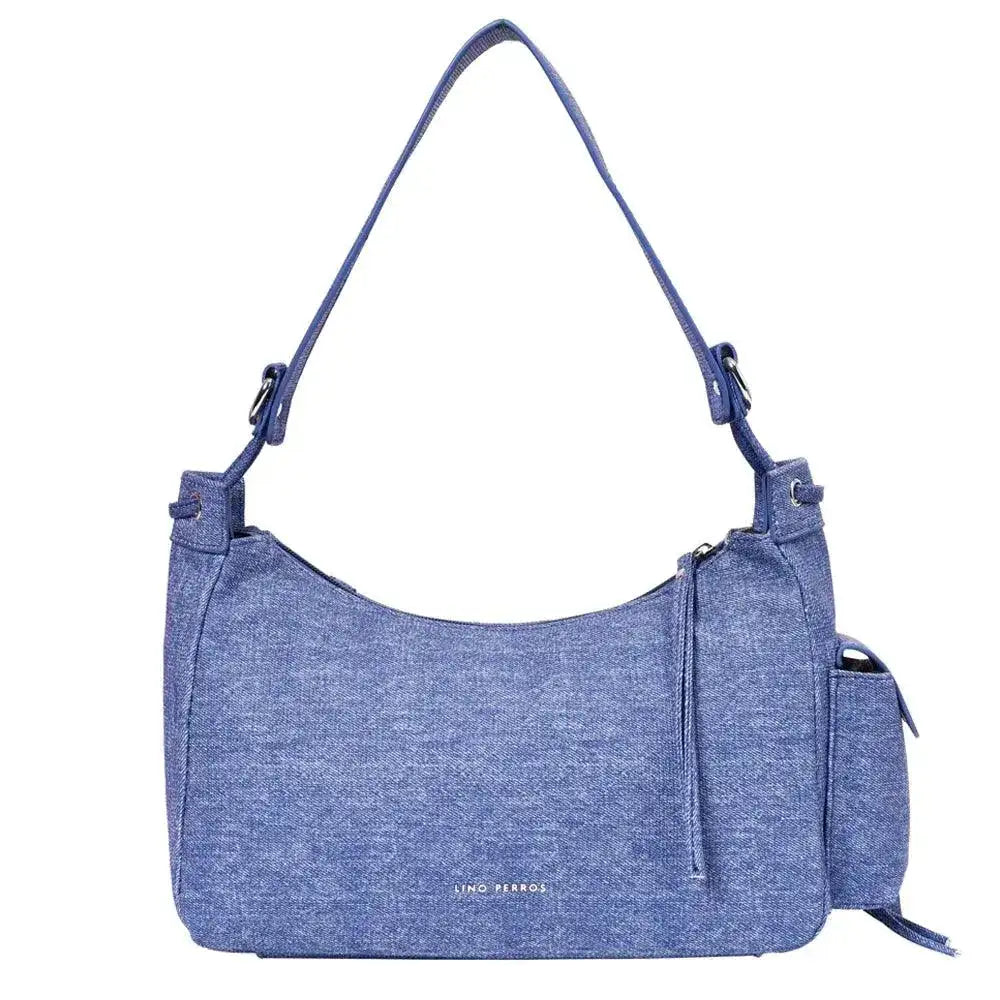 Harper Utility Blue Shoulder Bag - Lino Perros