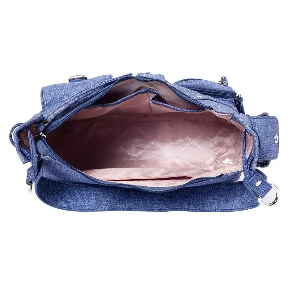 Harper Utility Blue Shoulder Bag - Lino Perros