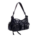 Harper Utility Black Shoulder Bag - Lino Perros