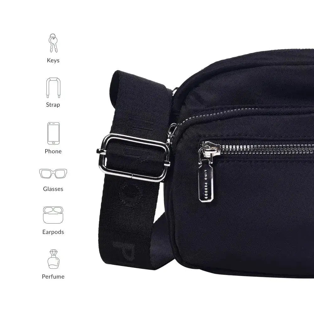Harper Versatile Crossbody Black Bag - Lino Perros