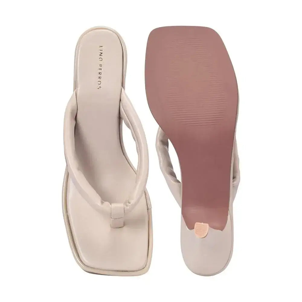 Hepburn Comfort Kitten Off White Heels - Lino Perros