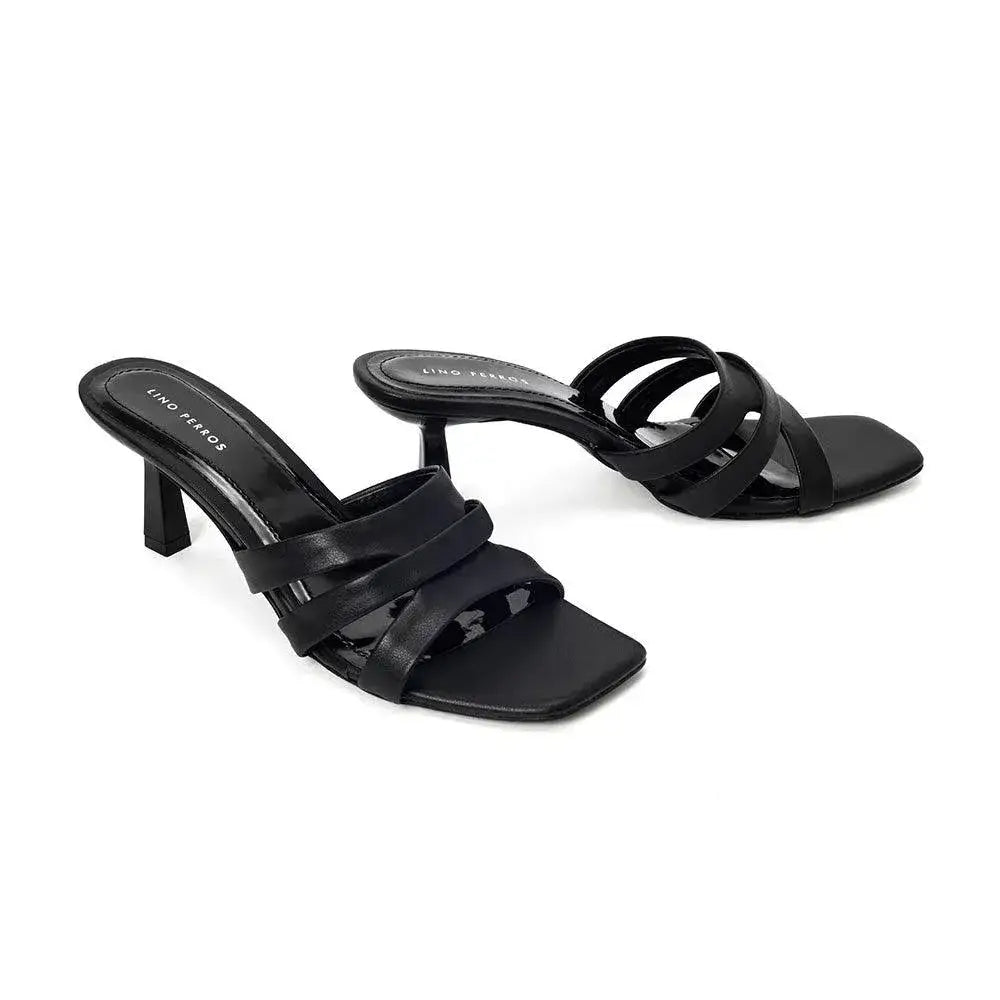 Hepburn Elegant Edge Black Stilettos - Lino Perros