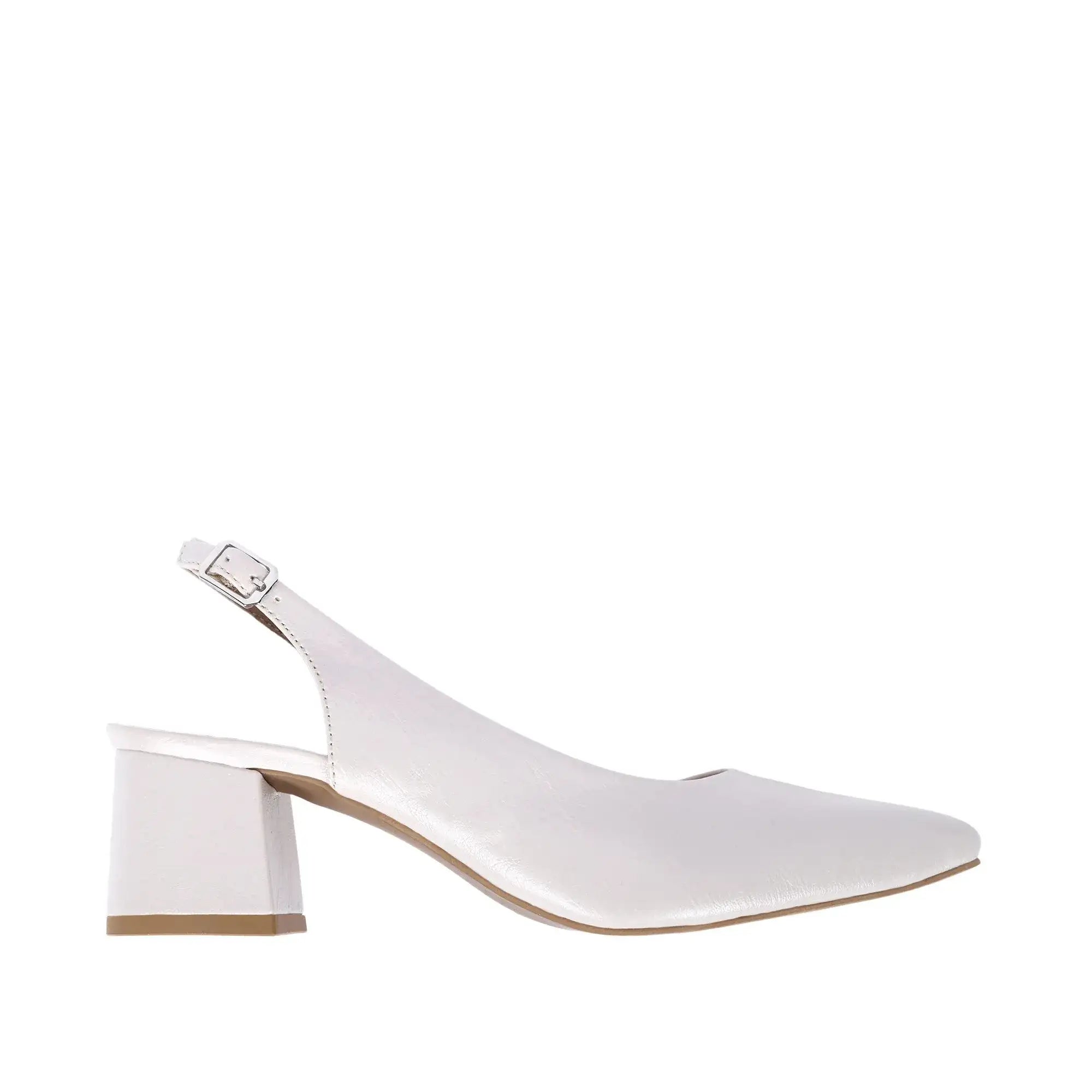 Hepburn Inspiring Block Beige Pumps Heels - Lino Perros