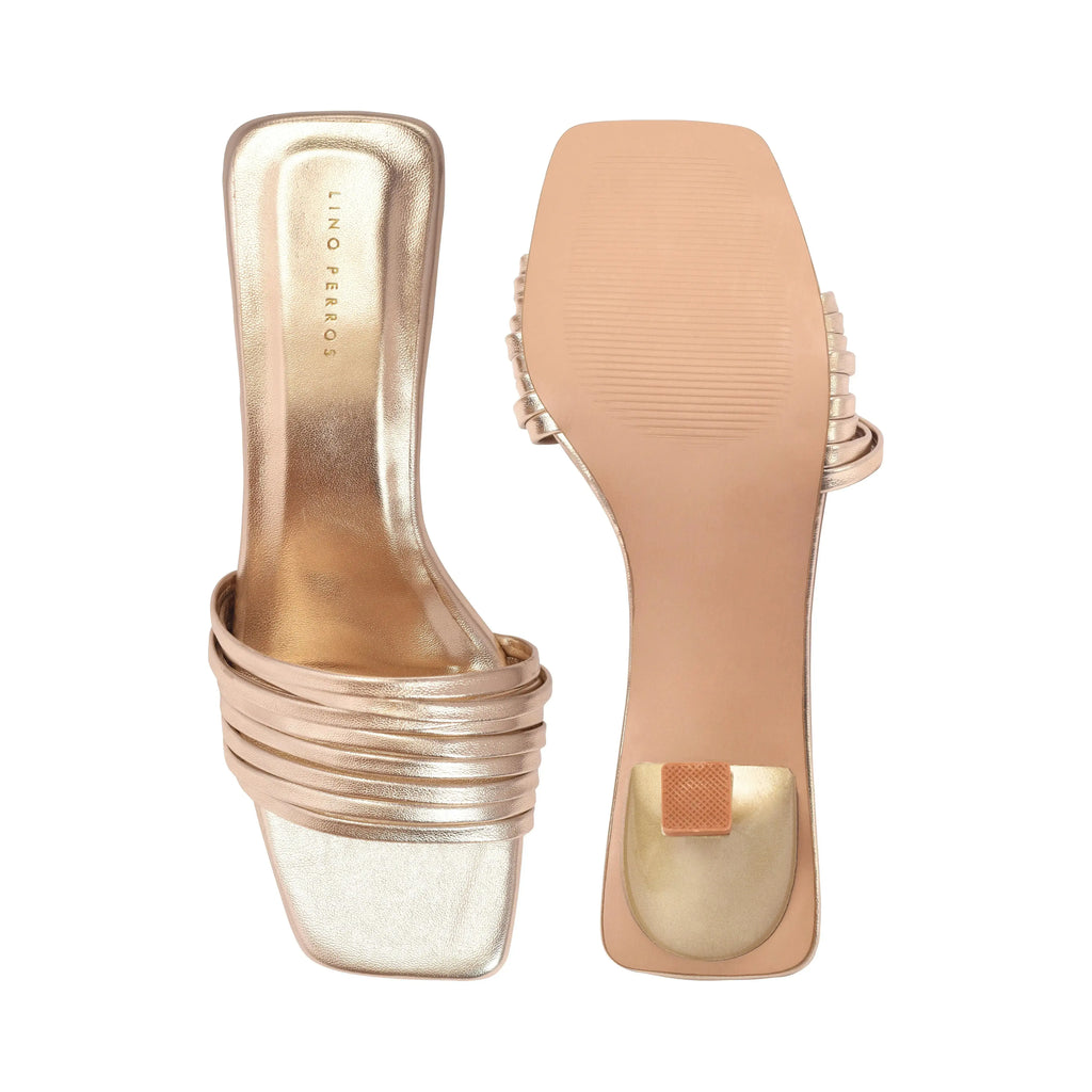 Hepburn Treat Kitten Gold Heels - Lino Perros