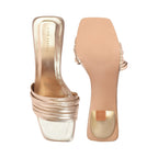 Hepburn Treat Kitten Gold Heels - Lino Perros