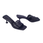 Hepburn Treat Kitten Black Heels - Lino Perros