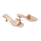 Hepburn Treat Kitten Gold Heels - Lino Perros