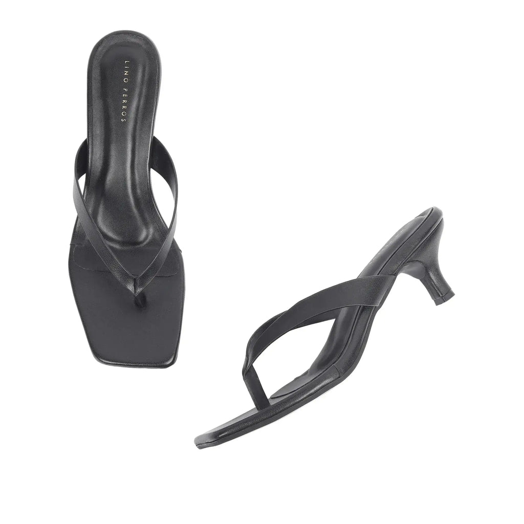Hepburn Wise Kitten Black Heels - Lino Perros