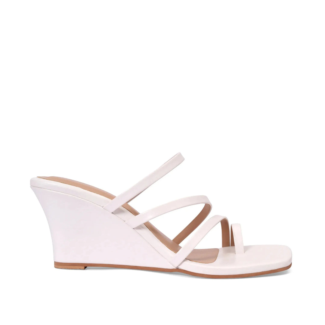 Lopez Glitz Party White Wedges