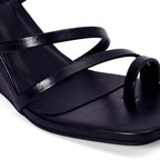 Lopez Glitz Party Black Wedges - Lino Perros