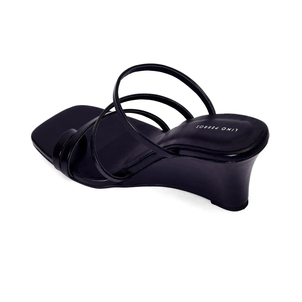 Lopez Glitz Party Black Wedges - Lino Perros