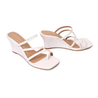 Lopez Glitz Party White Wedges - Lino Perros