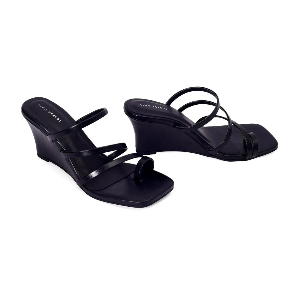 Lopez Glitz Party Black Wedges - Lino Perros