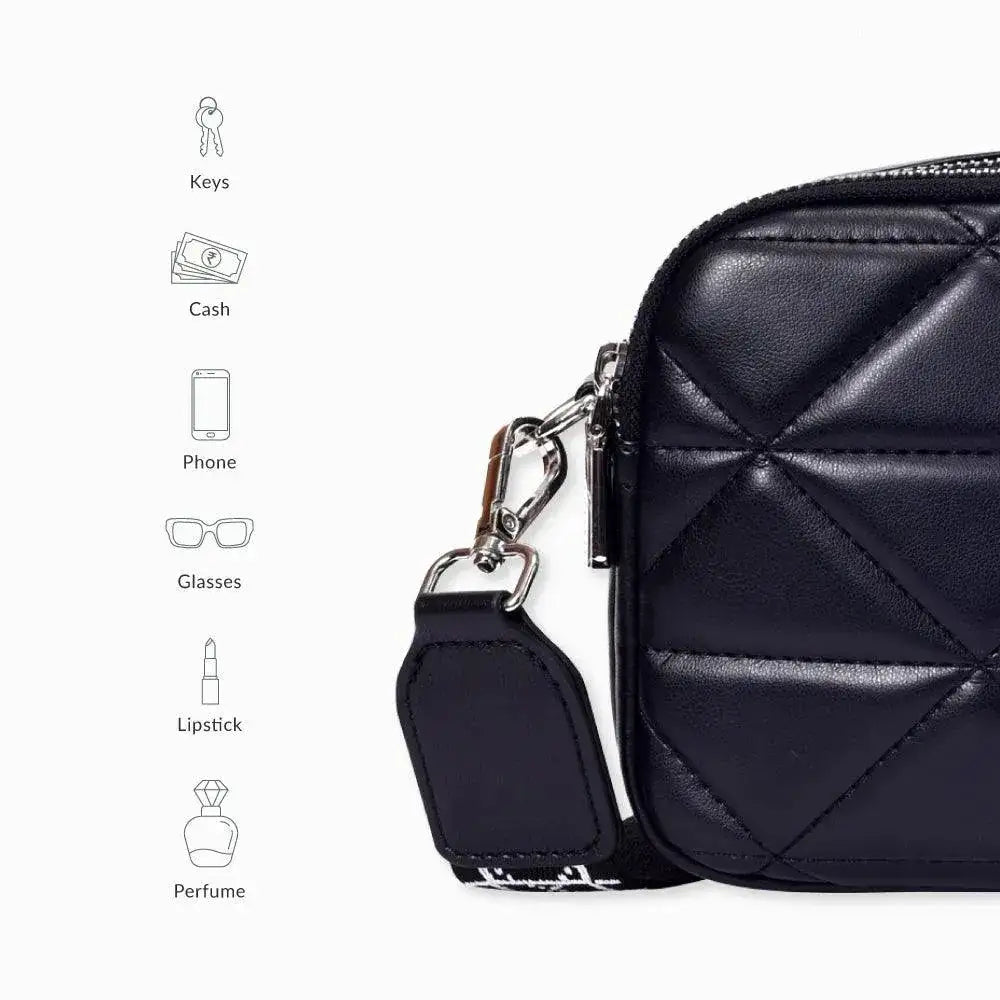Maddie Alluring Black Sling Bag - Lino Perros