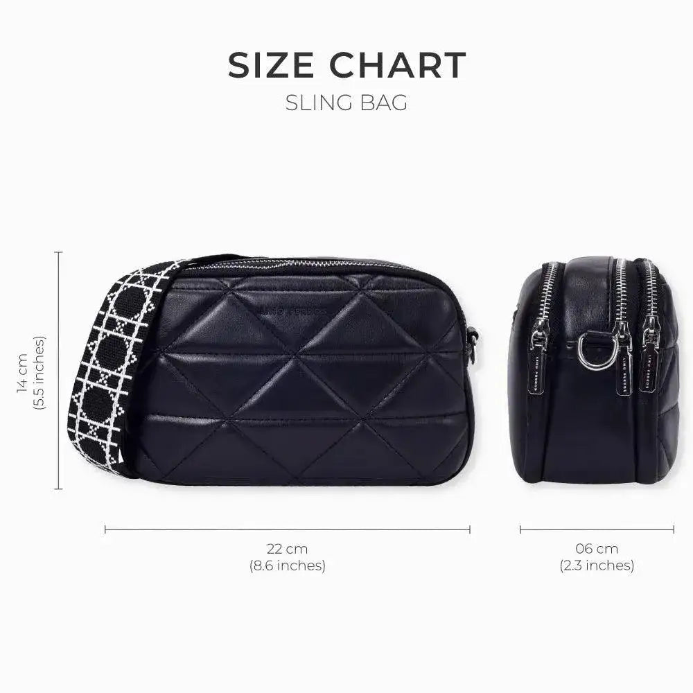 Maddie Alluring Black Sling Bag - Lino Perros