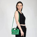 Maddie Art Green Satchel Bag - Lino Perros