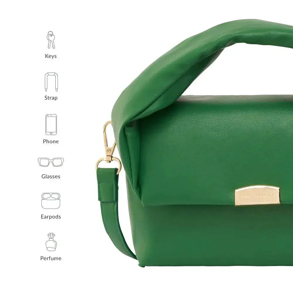 Maddie Art Green Satchel Bag - Lino Perros