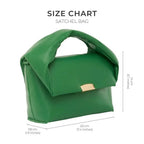 Maddie Art Green Satchel Bag - Lino Perros