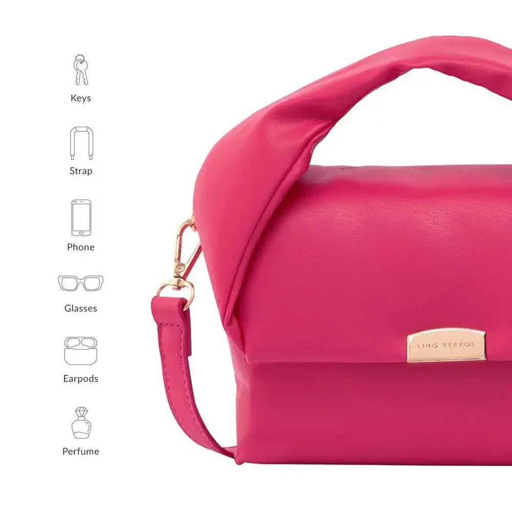 Maddie Art Fuchsia Satchel Bag - Lino Perros