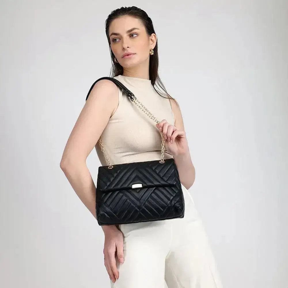 Maddie Artist Black Satchel Bag - Lino Perros