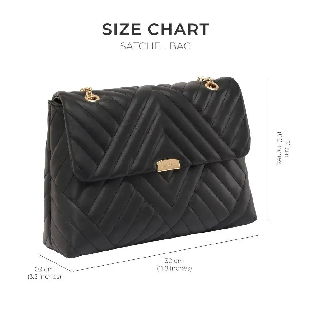 Maddie Artist Black Satchel Bag - Lino Perros