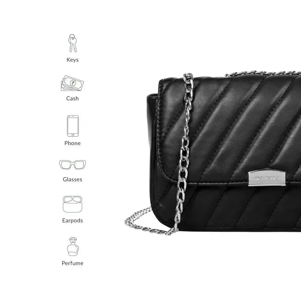 Maddie Candy Mini Black Shoulder Bag - Lino Perros