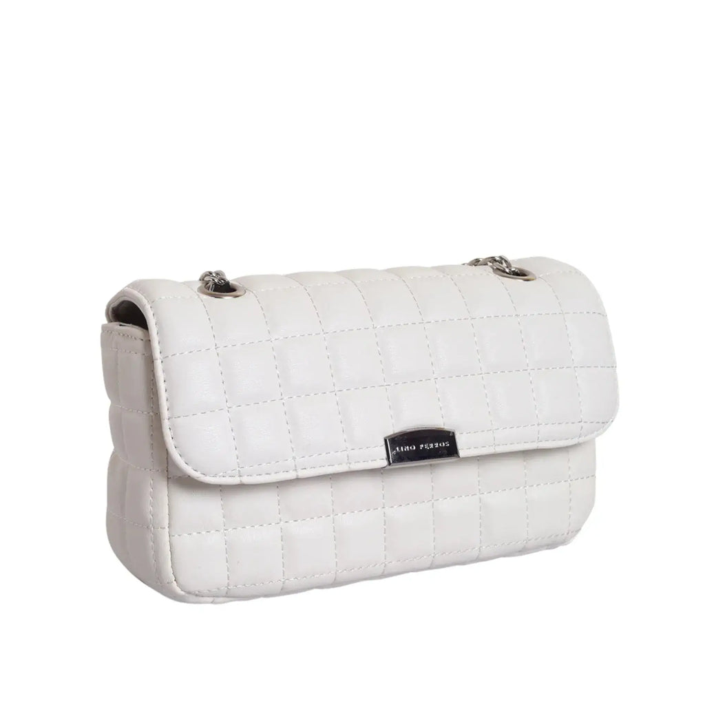 Maddie Checkered White Sling Bag - Lino Perros