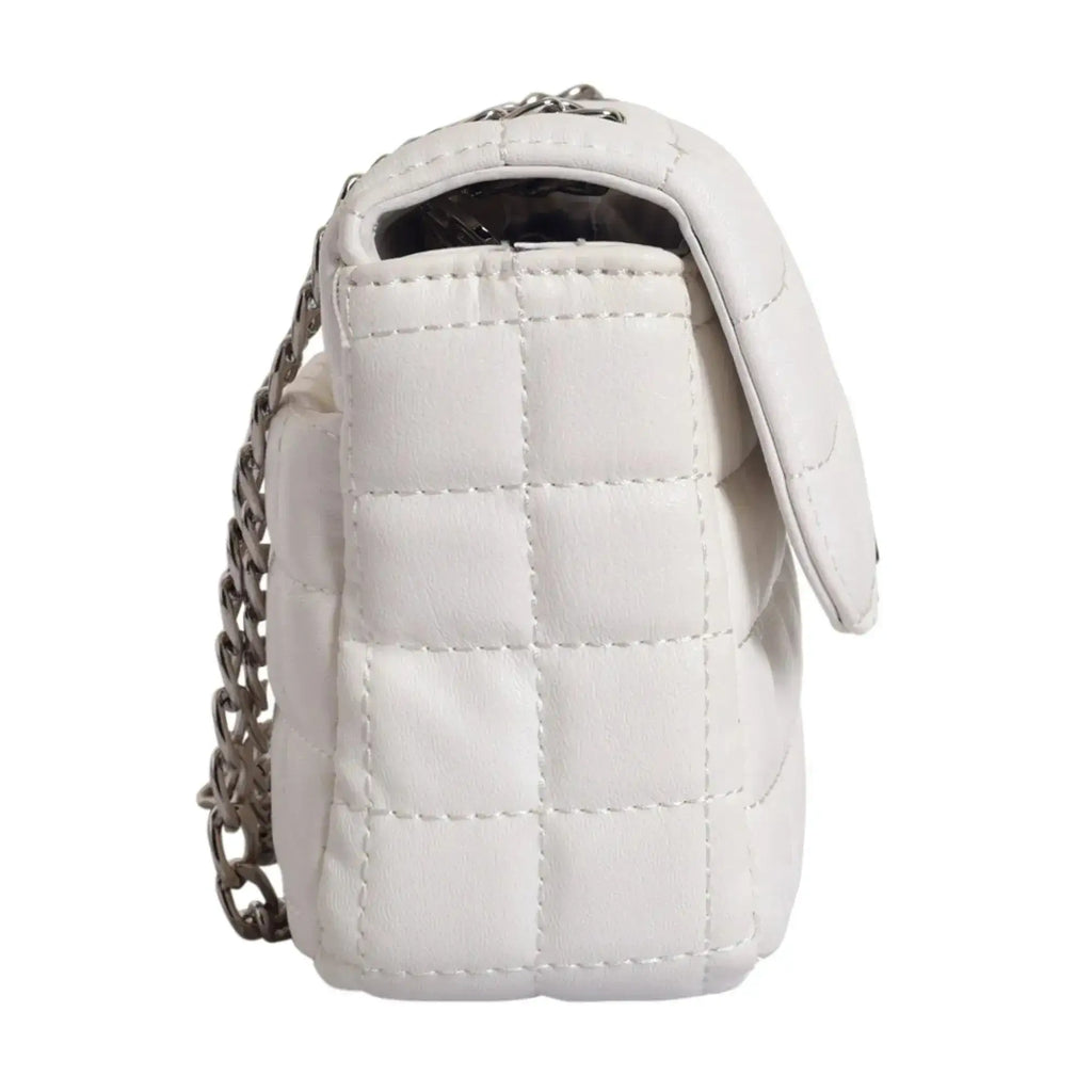 Maddie Checkered White Sling Bag - Lino Perros