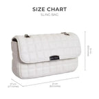 Maddie Checkered White Sling Bag - Lino Perros