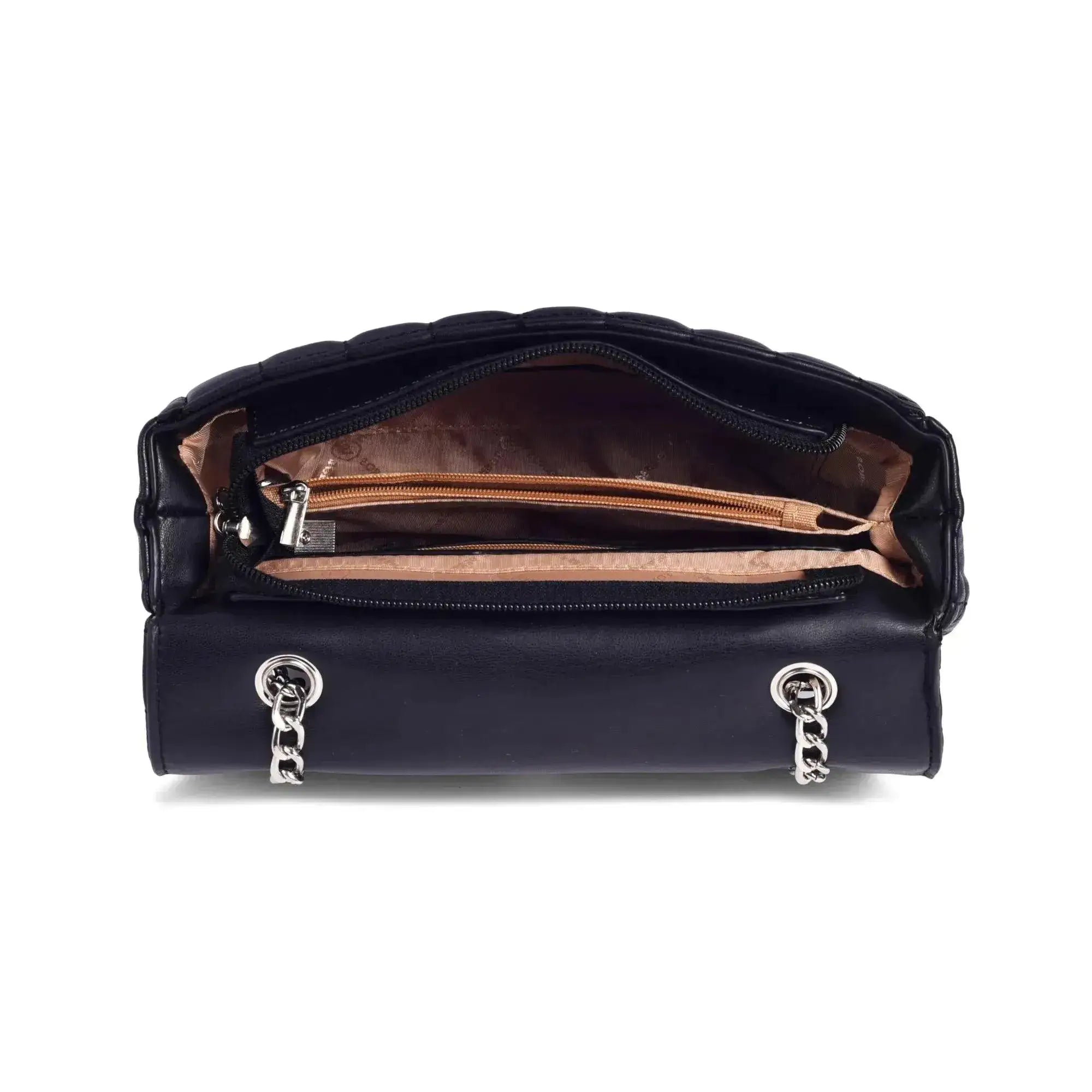 Maddie Checkered Black Sling Bag - Lino Perros