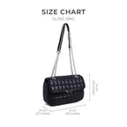 Maddie Checkered Black Sling Bag - Lino Perros