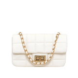 Maddie Cube Mini White Shoulder Bag