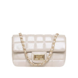 Maddie Cube Mini Beige Shoulder Bag