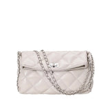 Maddie Fold White Shoulder Bag