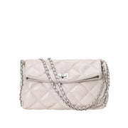 Maddie Fold White Shoulder Bag