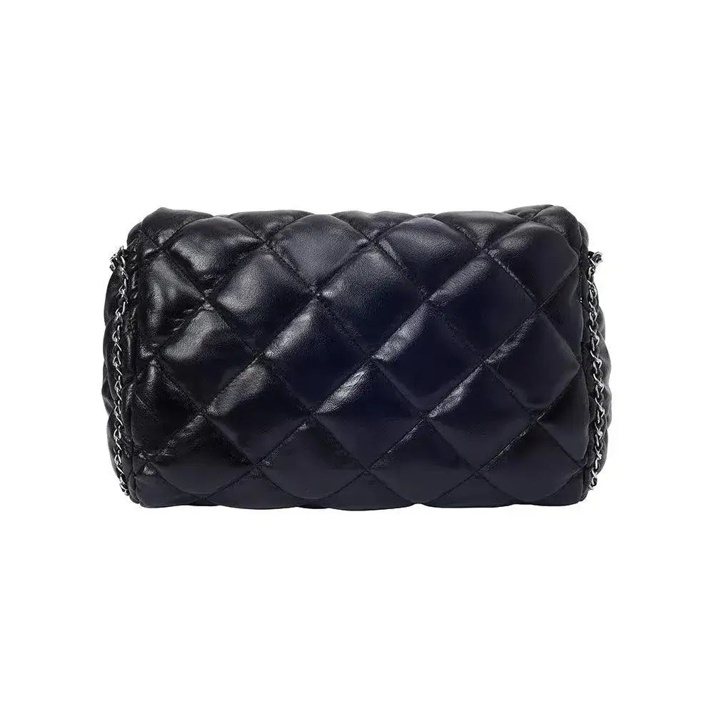 Maddie Fold Black Shoulder Bag - Lino Perros