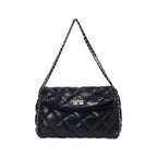 Maddie Fold Black Shoulder Bag - Lino Perros