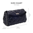 Maddie Fold Black Shoulder Bag - Lino Perros