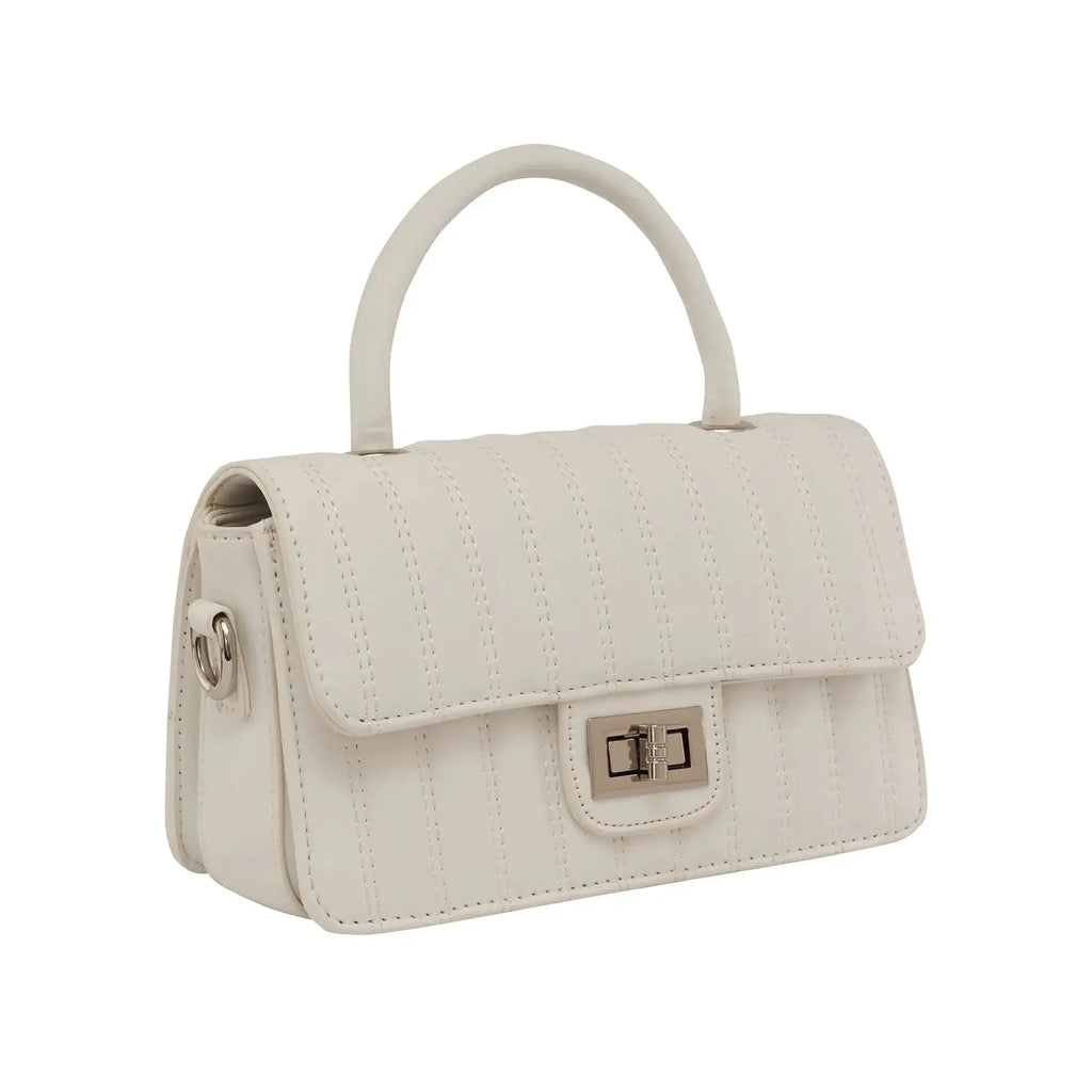 Maddie Glad White Satchel Bag - Lino Perros