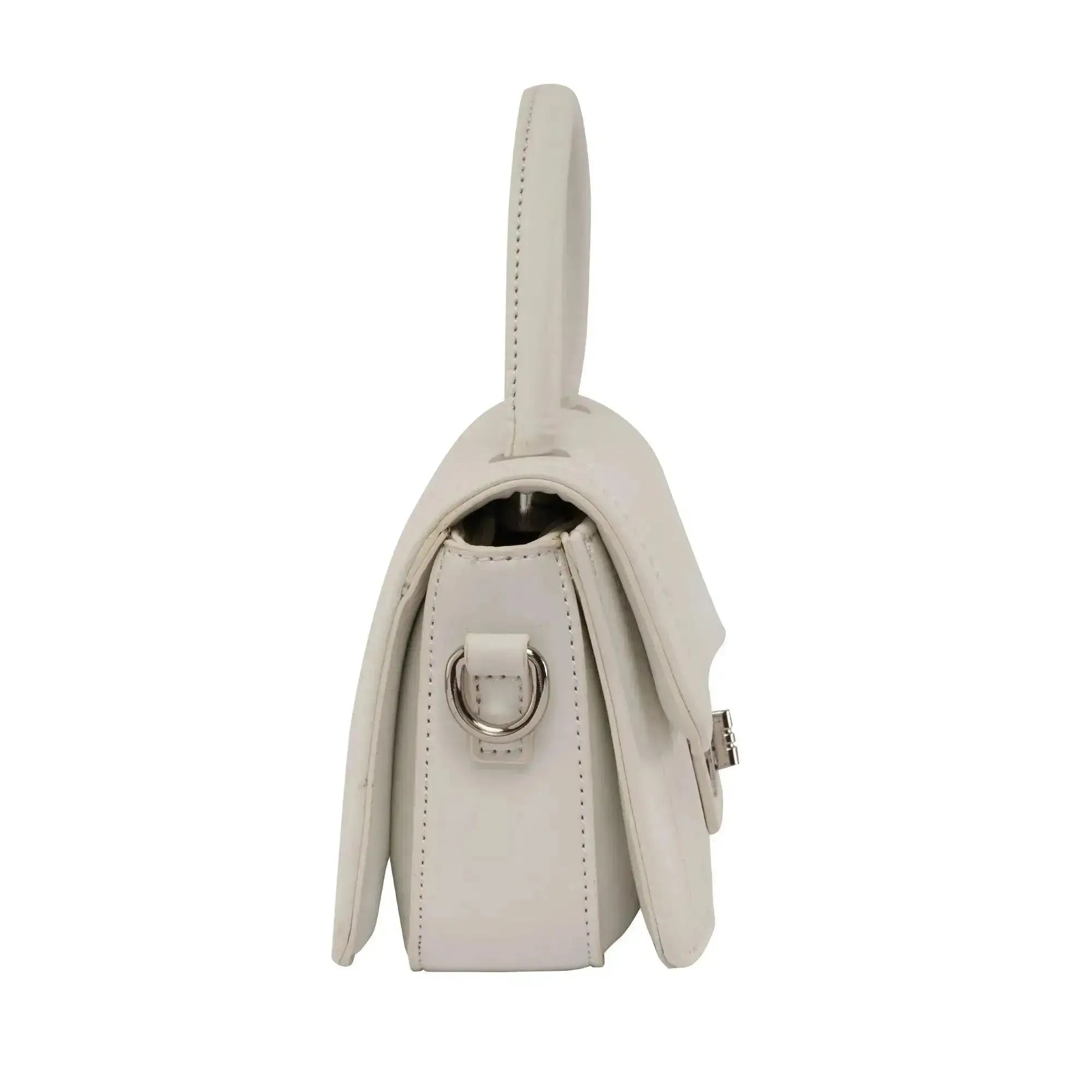 Maddie Glad White Satchel Bag - Lino Perros