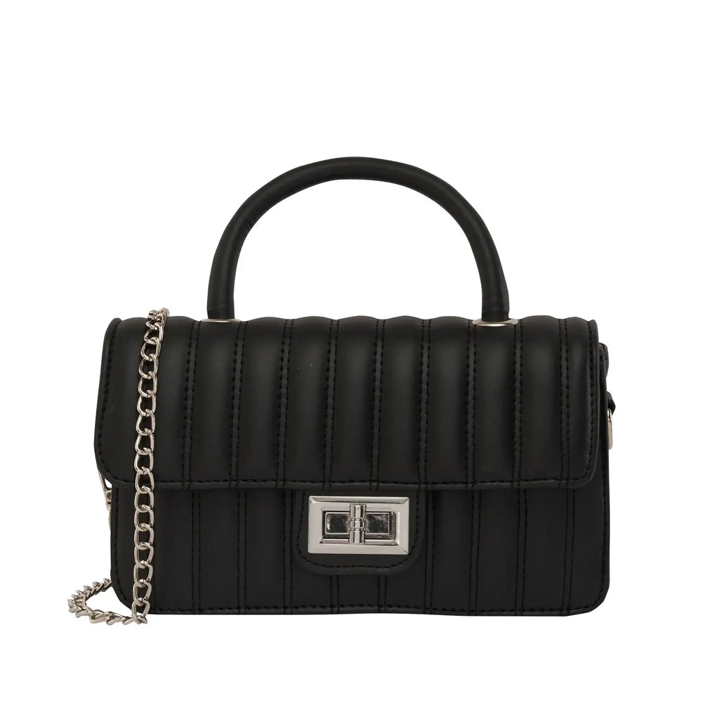 Maddie Glad Black Satchel Bag - Lino Perros