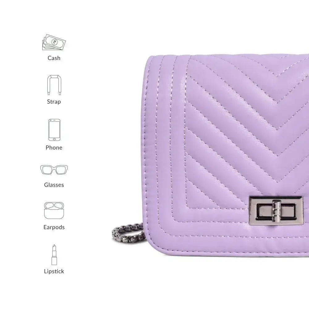 Maddie Glow Lavender Sling Bag - Lino Perros