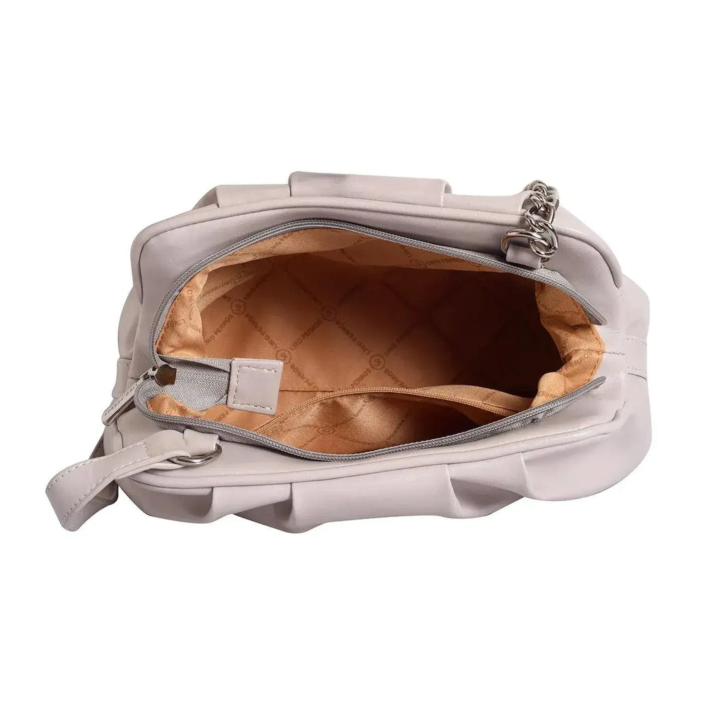 Maddie Graceful Off White Shoulder Bag - Lino Perros