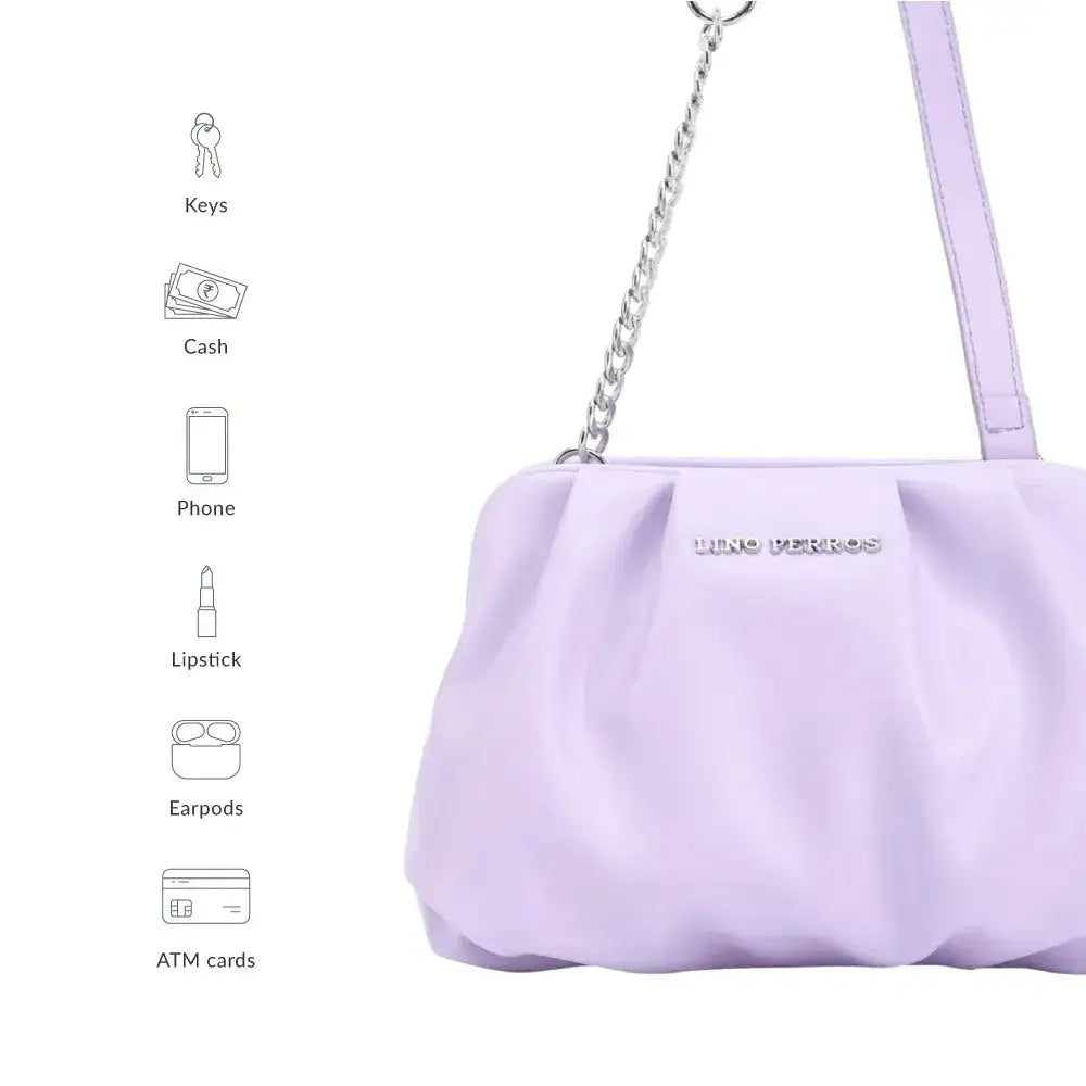 Maddie Graceful Lavender Shoulder Bag - Lino Perros